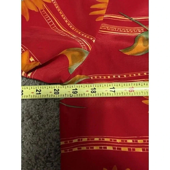 SPENSER JEREMY Womens 100% Silk Red Maxi Dress Button Up 2pc Set Daisy Sz 10 - Picture 11 of 12